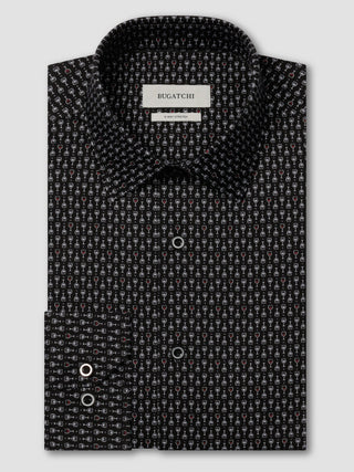 Chemise Bugatchi James noire à imprimé coupes de vin en OoohCotton