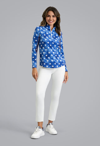 Ibkül - American Dream Long Sleeve Mock Neck Top – 10253