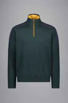 Paul & Shark - Chandail col zip de laine avec appliqués de nylon