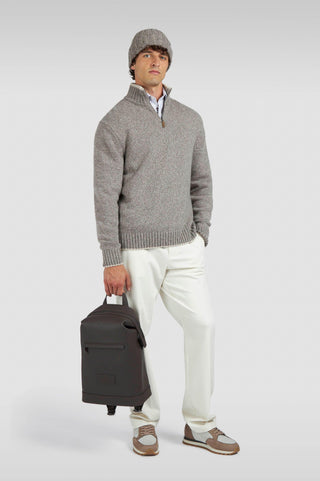 Paul & Shark - Chandail col zip de laine et cachemire