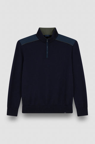 Paul & Shark - Chandail col zip de laine Typhoon Platinum