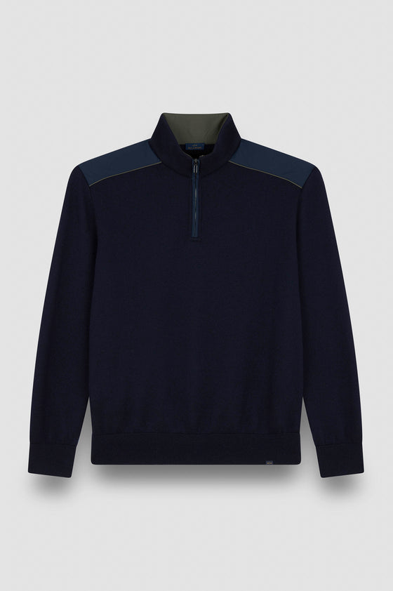 Paul & Shark - Chandail col zip de laine Typhoon Platinum