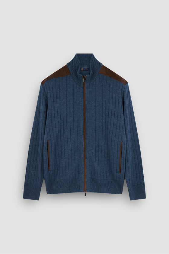 Paul & Shark - Cardigan zip de laine et cachemire