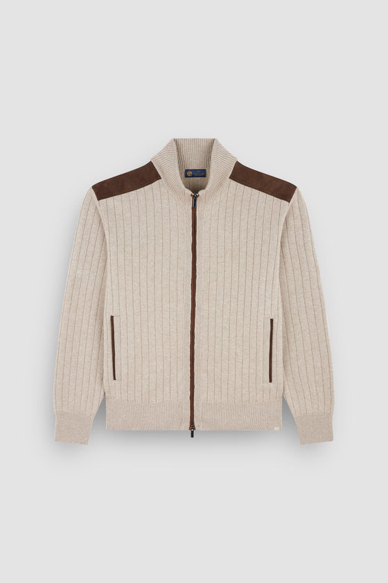 Paul & Shark - Cardigan zip de laine et cachemire