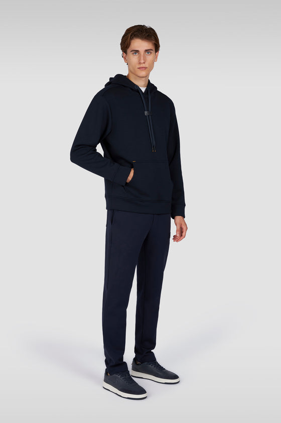 Paul & Shark - Hoody Tech Fleece avec Badge de Cuir