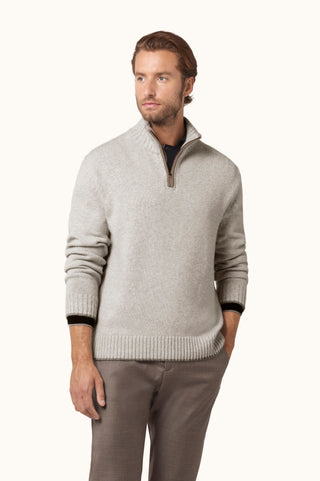 Paul & Shark - Chandail col zip de laine et cachemire