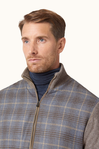 Paul & Shark - Wool and cashmere cardigan with tartan pattern