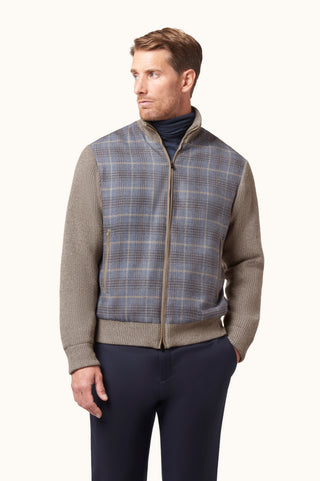 Paul & Shark - Wool and cashmere cardigan with tartan pattern