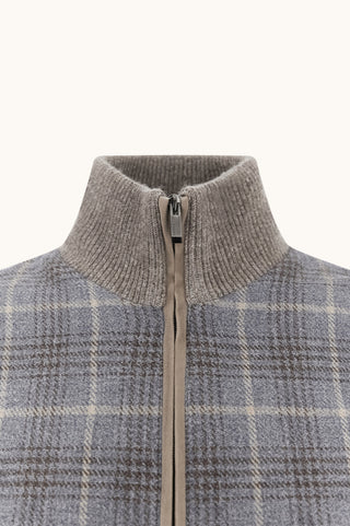 Paul & Shark - Wool and cashmere cardigan with tartan pattern