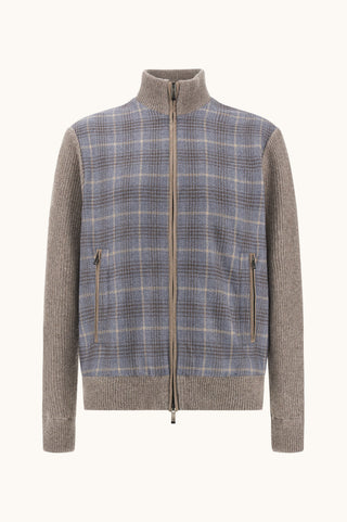 Paul & Shark - Wool and cashmere cardigan with tartan pattern