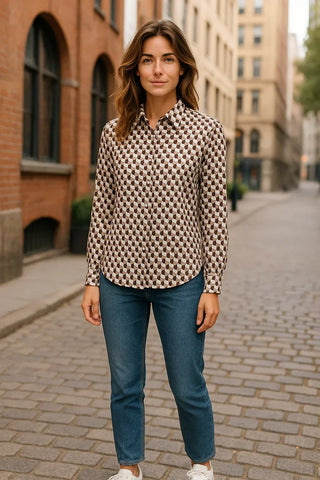 VLT's by Valentina's - 24-634 - Blouse à motifs manches longues de viscose