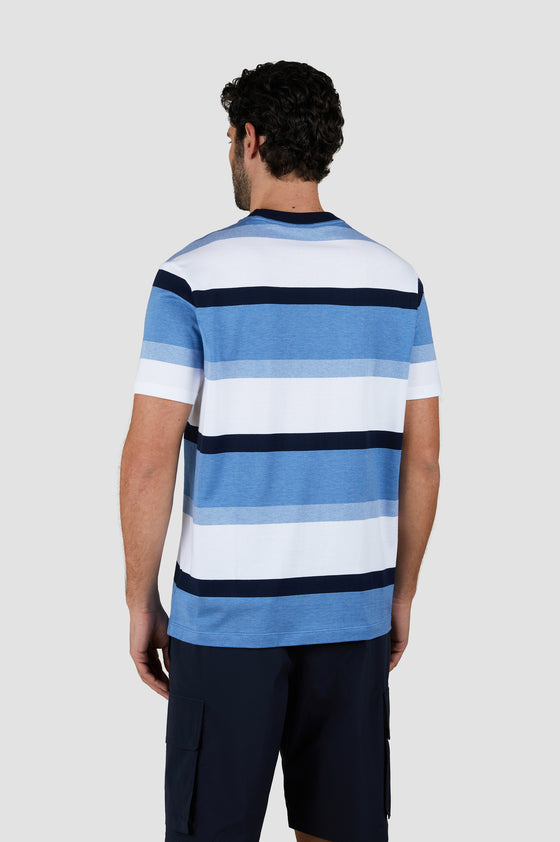 Paul & Shark - T-shirt manches courtes rayé de coton mercerisé