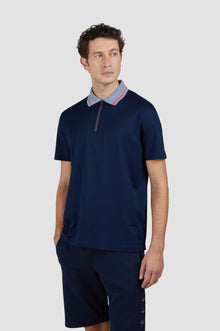  Paul & Shark - Polo col zip manches courtes de coton piqué