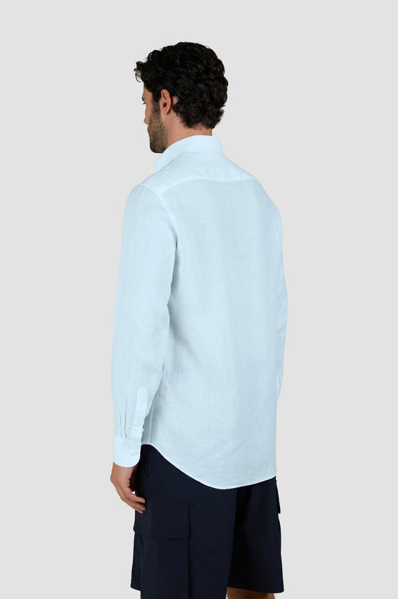 Paul & Shark - Chemise de lin manches longues unie