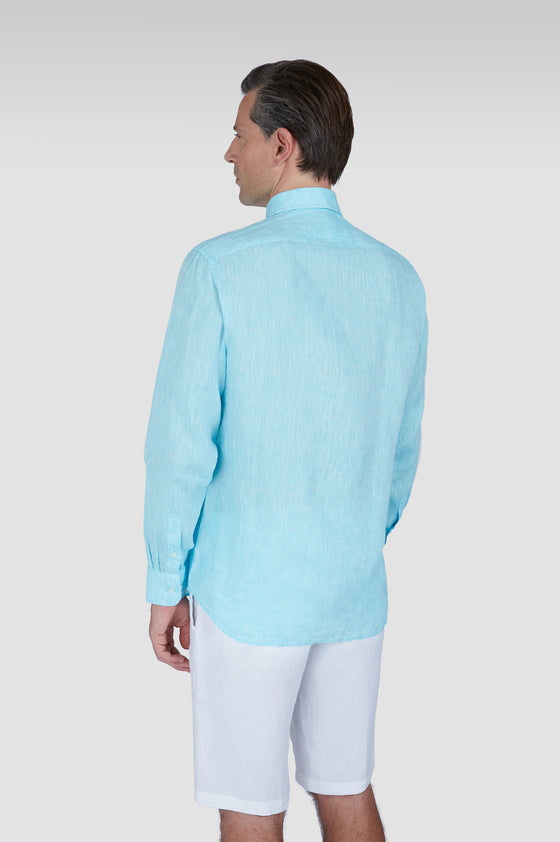 Paul & Shark - Chemise de lin manches longues unie