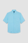 Paul & Shark - Chemise unie de lin manches courtes