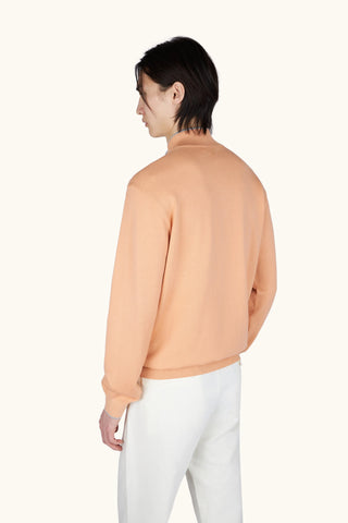 Paul & Shark - Pull à col zip en soie et coton avec détails en daim Aqualeather