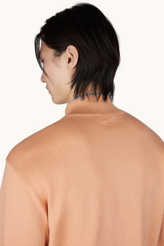 Paul & Shark - Pull à col zip en soie et coton avec détails en daim Aqualeather