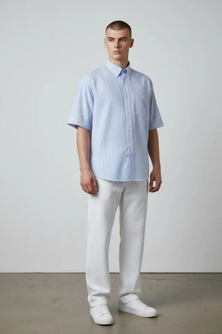 Paul & Shark - Chemise manches courtes à rayures de lyocell Xsoft