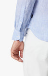 34 Heritage - Linen Chambray Shirt Hawaiian Ocean - LE CAPITAINE D'A BORD