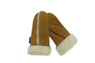 Crown Cap - Mitaines de fourrure double face pour femme