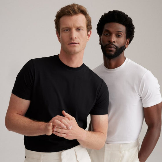 Emanuel Berg - T-Shirt manches courtes de coton 4Flex - Noir