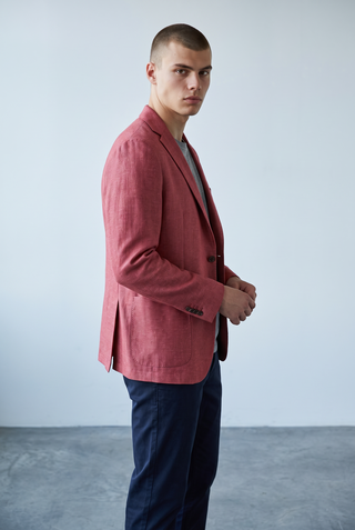 Emanuel Berg - William - Veston de laine et cachemire D-Constructed - Dark Red