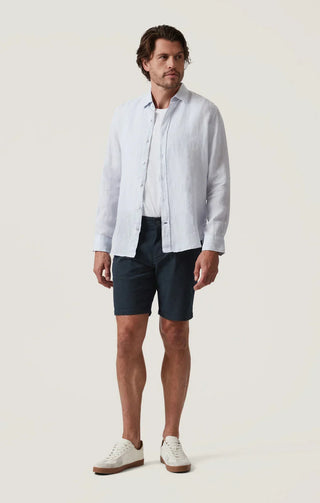 34 Heritage - Linen Chambray Shirt Chalk