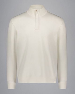 Paul & Shark - Chandail col zip de laine avec Alcantara®
