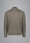 Paul & Shark - Pull à col zip en soie et coton avec détails en daim Aqualeather