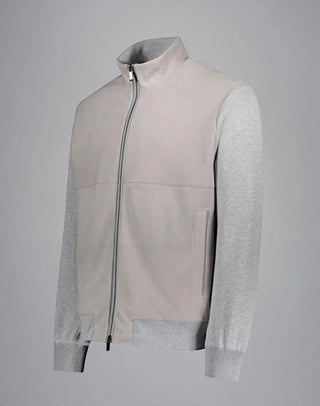 Paul & Shark - Cotton and silk cardigan with Aqualeather® front