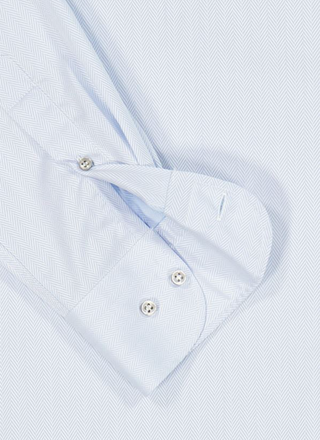 Paul & Shark - Chemise herringbone de coton Silver Collection
