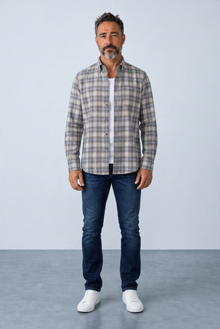 Paul & Shark - Cotton flannel plaid shirt