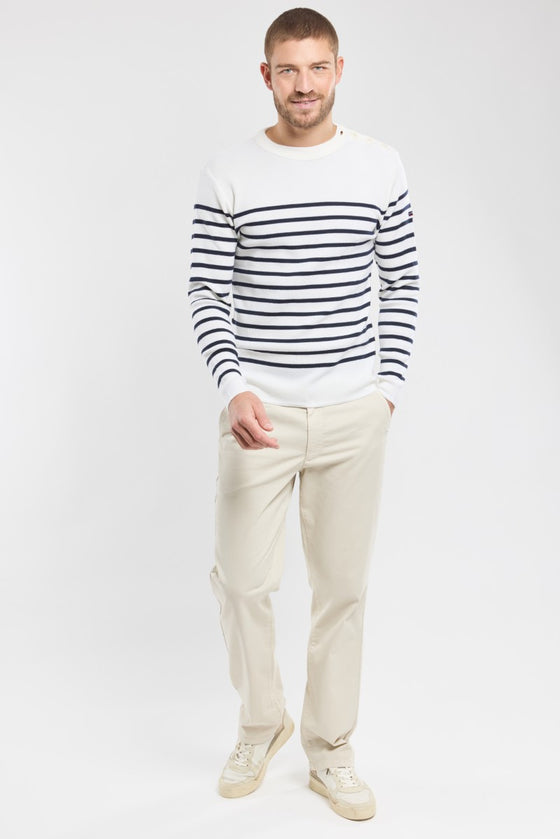 Armor-Lux - Goulenez - Pull rayé de laine merinos