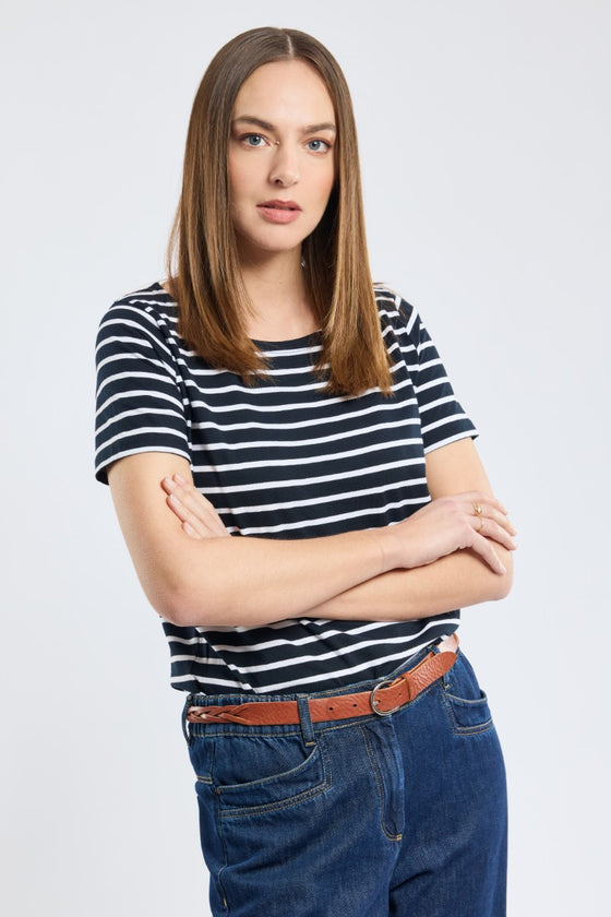 Armor-Lux - Hoëdic - Marinière coton léger manches courtes pour femme