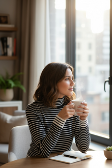  Paul & Shark Ladies - Chandail rayé col roulé de laine