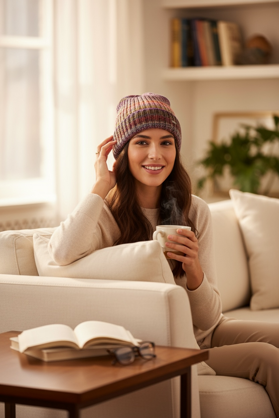 Paul & Shark Ladies - Tuque de tricot de laine à rayures