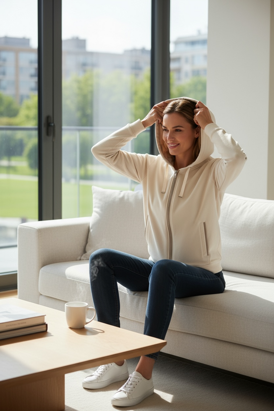 Paul & Shark Ladies - Cardigan à capuchon de coton X Soft pour femme