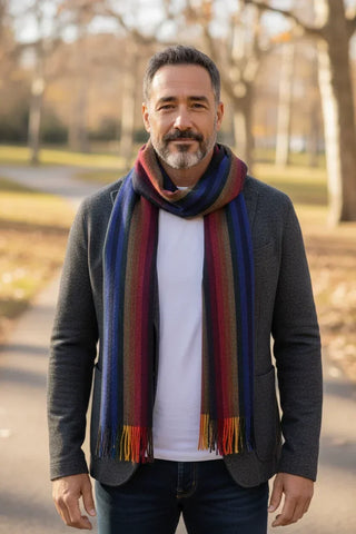 Hemley - Foulard à rayures de laine