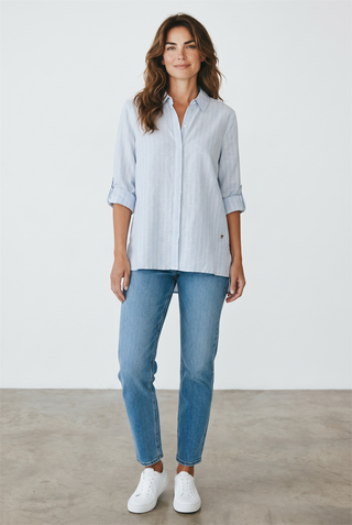 BRAX - Vicki - Blouse de lin à rayures