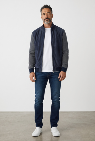 Paul & Shark - Cotton and silk cardigan with Aqualeather® front
