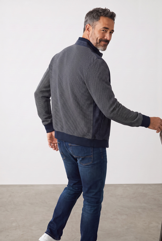 Paul & Shark - Cotton and silk cardigan with Aqualeather® front
