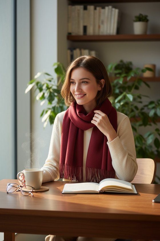 Hemley - Foulard uni de cachemire
