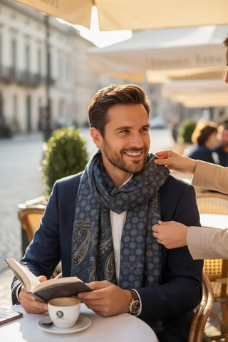 Hemley - Foulard paisley de laine réversible