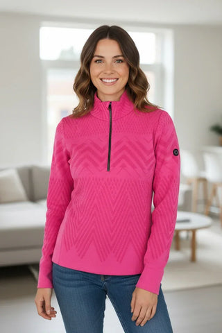 NEWLAND - Cinque Torry Lady T-Neck Uni avec Texture