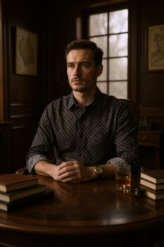 Emanuel Berg - Chemise manches longues Premium Quality Jersey - Modern Fit - Charcoal