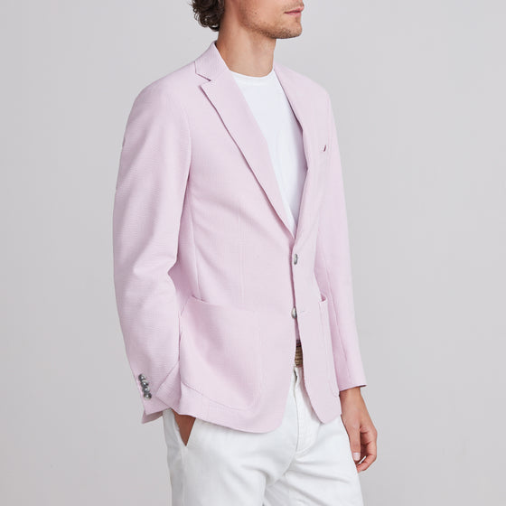 Emanuel Berg - Seersucker 2-Button D-Constructed Shirt Jacket - Rose