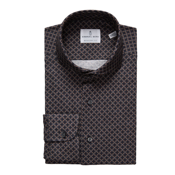 Emanuel Berg - Chemise manches longues Premium Quality Jersey - Modern Fit - Charcoal