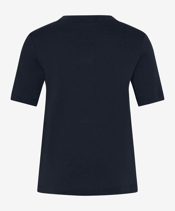BRAX - Cira - T-shirt uni de coton jersey - LE CAPITAINE D'A BORD