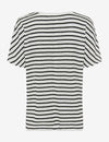 BRAX - Caelen - T-shirt rayé de lin -Noir